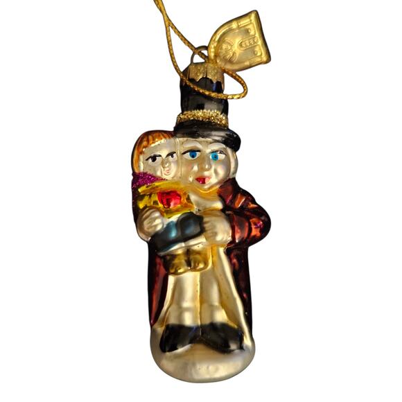 Christopher Radko Sweet Dreams Ornament 3" Glass Father & Child - Picture 1 of 6